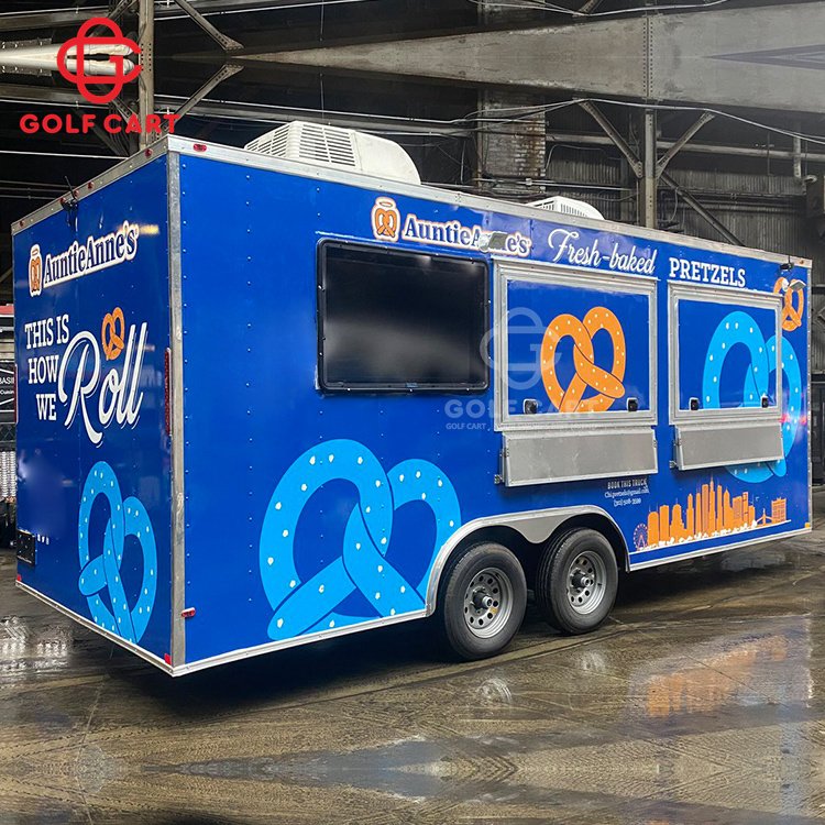 Street Food Cart and Mobile Food Trailer With Food Trucks Party Bus New Designed Multifunctional Outdoor Customized Sale