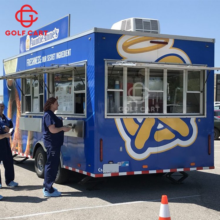 Street Food Cart and Mobile Food Trailer With Food Trucks Party Bus New Designed Multifunctional Outdoor Customized Sale