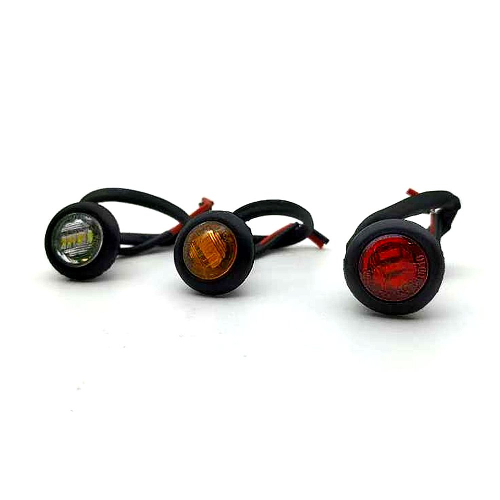 0.75" 12v Red Amber clear Classic Mini Best Led Marker Trailer Fender Light Led Clearance Light for Truck Other Car Accessories