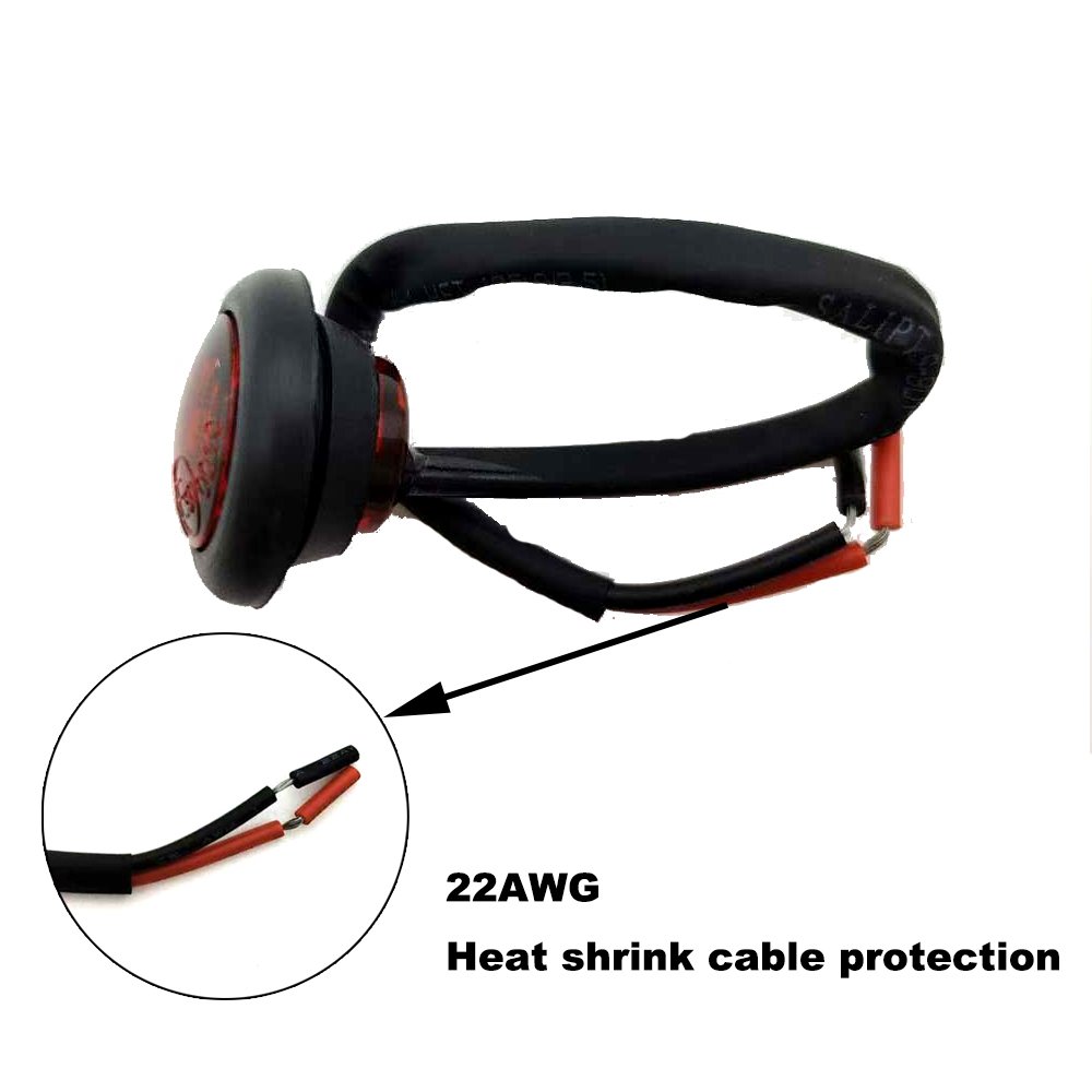 0.75" 12v Red Amber clear Classic Mini Best Led Marker Trailer Fender Light Led Clearance Light for Truck Other Car Accessories
