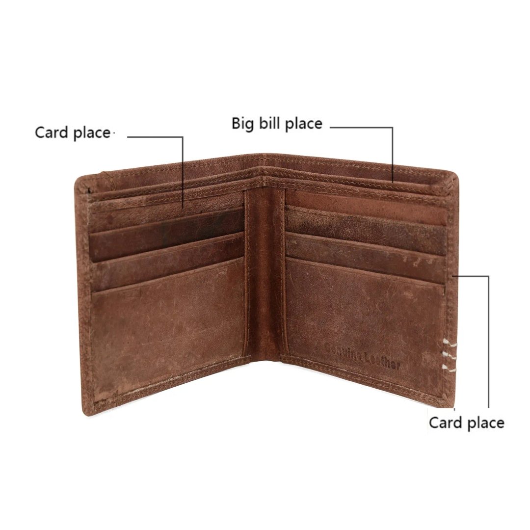High Quality Premium Genuine Leather Slim Wallet Without Clip Zipper Free Business Credit Card Holder Men Women Bulk
