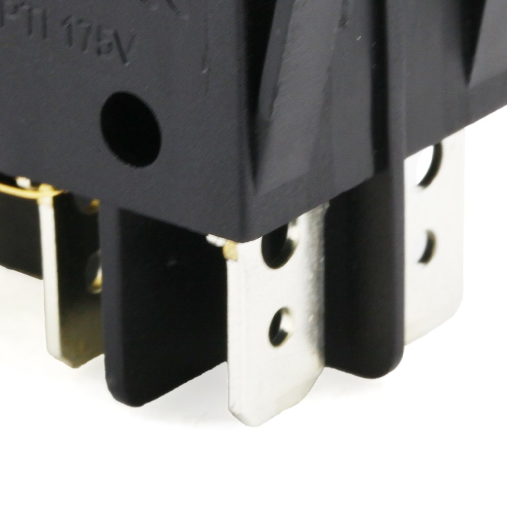 High Quality Black Seat With Red Button 6 Pin T125 Momentary Rocker Switch For Bus