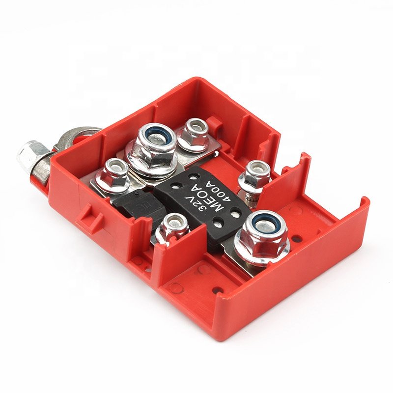 32V 400A Battery Terminals Connector Mega Power Distribution Clamp Bus Bar for Dual Battery System RV Car Vehicle Audio Video