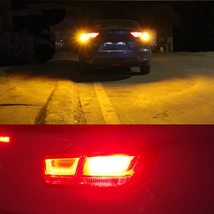 Gview GSC Dual Color 2pcs T20 7443 W21/5w 7440 W21w Can-bus Backup Reverse Signal Blinker Tail Parking DRL Brake Marker Lights