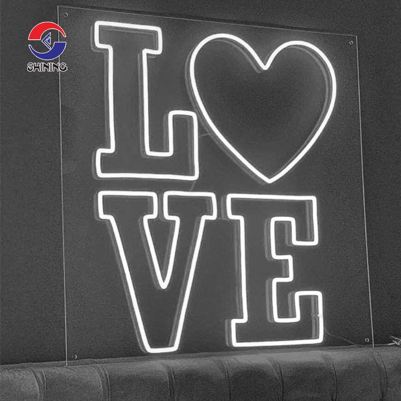 SHINING Silicone Led Neon Sign Custom Outdoor Neon Light 12 Carton Box Happy Birthday Decoration Plug 60 Contemporary 1 Set