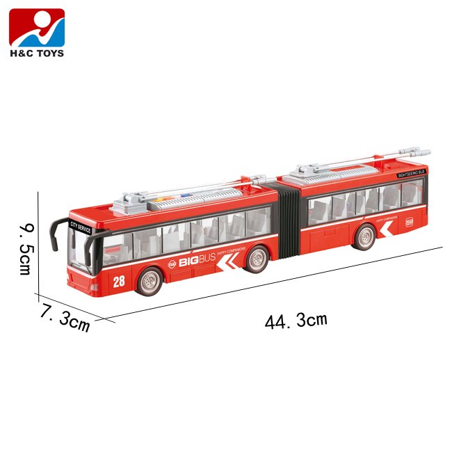 For Sale Lights Music 1:16 Simulation Double Bus Tram Electric Toy