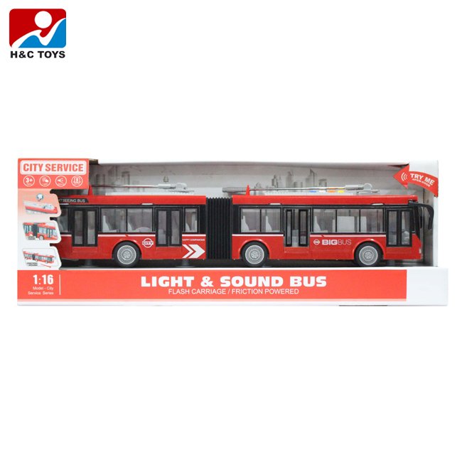 For Sale Lights Music 1:16 Simulation Double Bus Tram Electric Toy