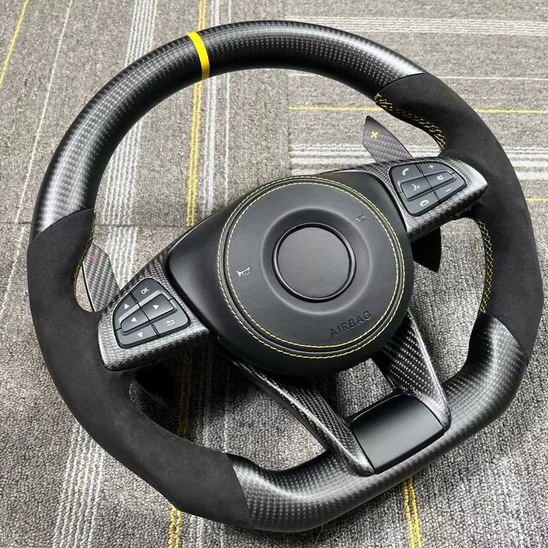 For Mercedes-Benz AMG W205 C63 W213 E63 W463 G500 G350 G55 G63 W205 W222 W204 Old Model to New Carbon Fiber Steering Wheel