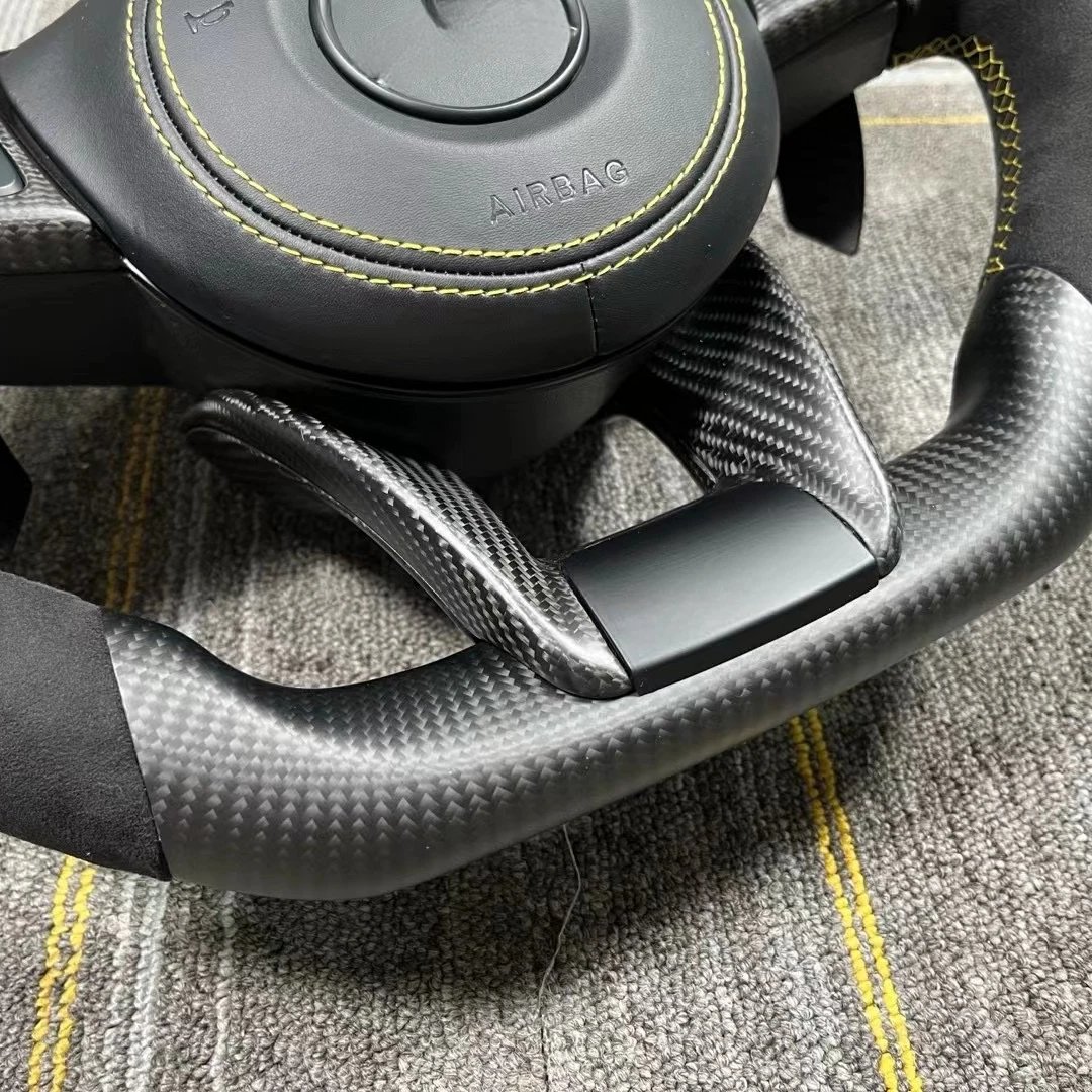 For Mercedes-Benz AMG W205 C63 W213 E63 W463 G500 G350 G55 G63 W205 W222 W204 Old Model to New Carbon Fiber Steering Wheel
