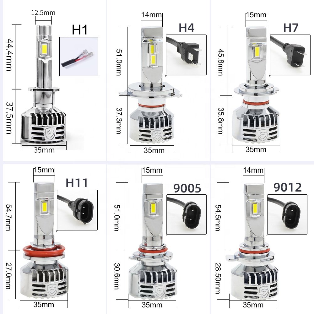GPNE R4 Universal Car LED Headlights 55w 110W 6000k Bulb 9006 9005 Led Headlights H4 Led Bulbs Headlight for Car