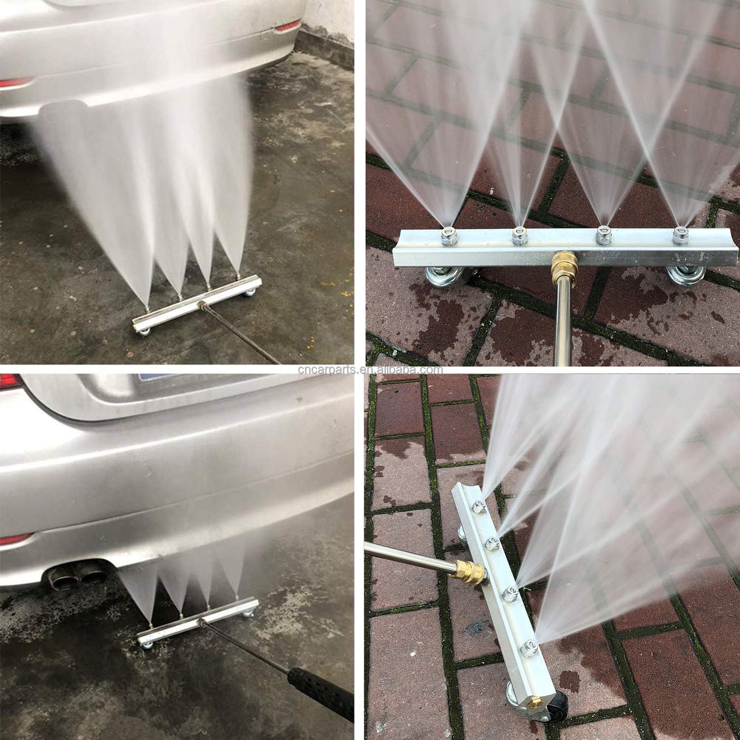 2024 Car Care Cleaning Detailing 4 Nozzles 13 Inch High Pressure Washer Water Broom for Car Truck Bus Under Body Wash