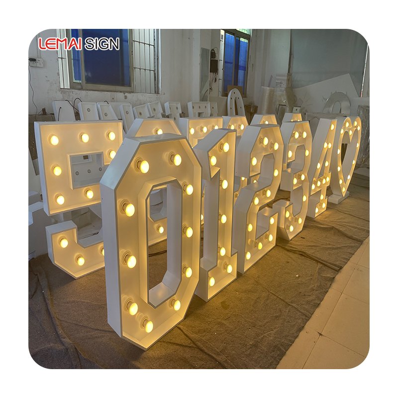 Customized 4ft Love LED Light Large Subtitles 3ft Digital Light Logo Wedding Mr. and Mrs. Vintage Marquis Letter Logo