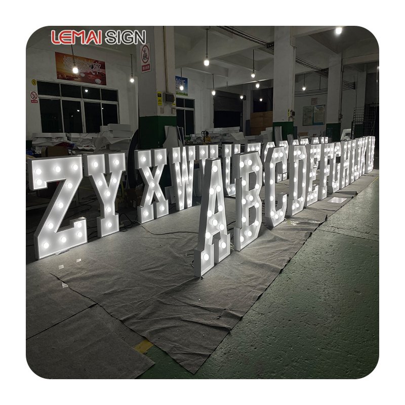 Customized 4ft Love LED Light Large Subtitles 3ft Digital Light Logo Wedding Mr. and Mrs. Vintage Marquis Letter Logo