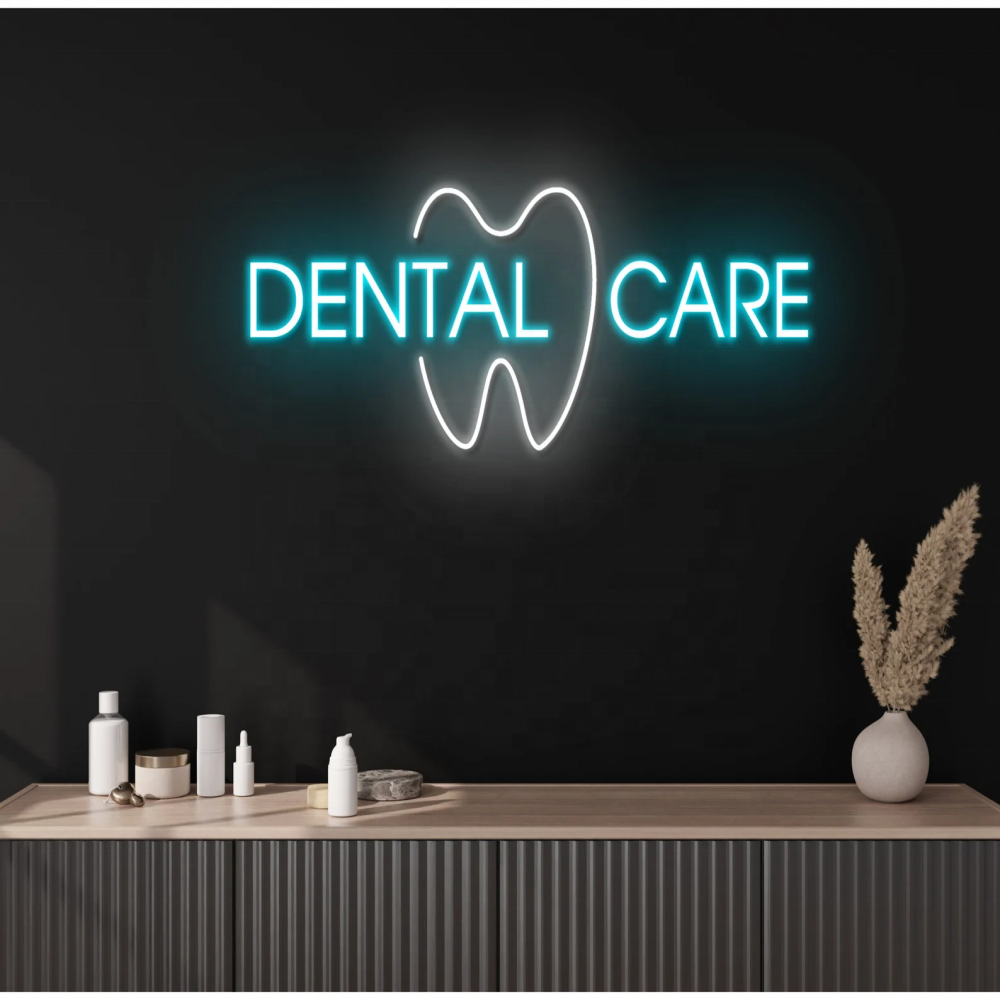 Custom Led Neon Sign Light Store Business logo Design Led Dental Studio Design Light Sign Teeth Doctor Office Indoor Decoration