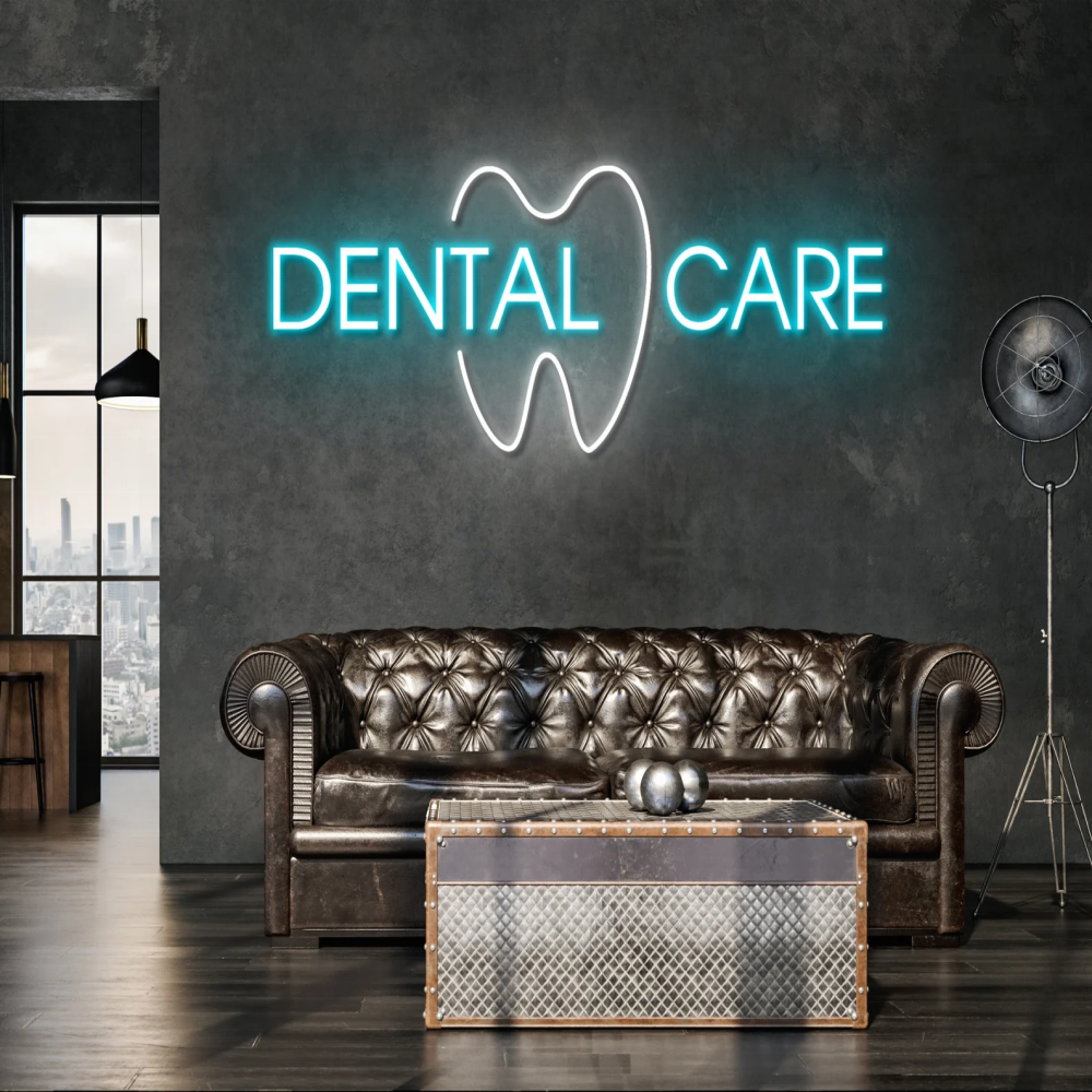 Custom Led Neon Sign Light Store Business logo Design Led Dental Studio Design Light Sign Teeth Doctor Office Indoor Decoration