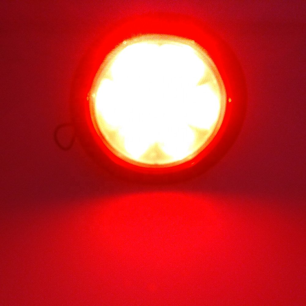 4'' Round 10 Led 24 V Red/Amber/Clear Grommet 3 Prong Plug Connect Car Trailer Led Turn/Stop/Brake Tail Lights Led Truck Light