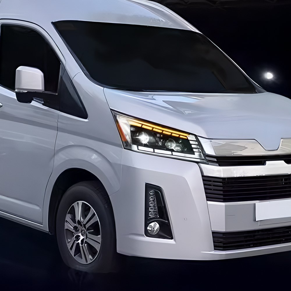 For Hiace 2019-2022 Car Front Lamps Assembly Upgrade LED Auto Headlight Dual Beam Lens Dynamic Turn Signal Light Accessories