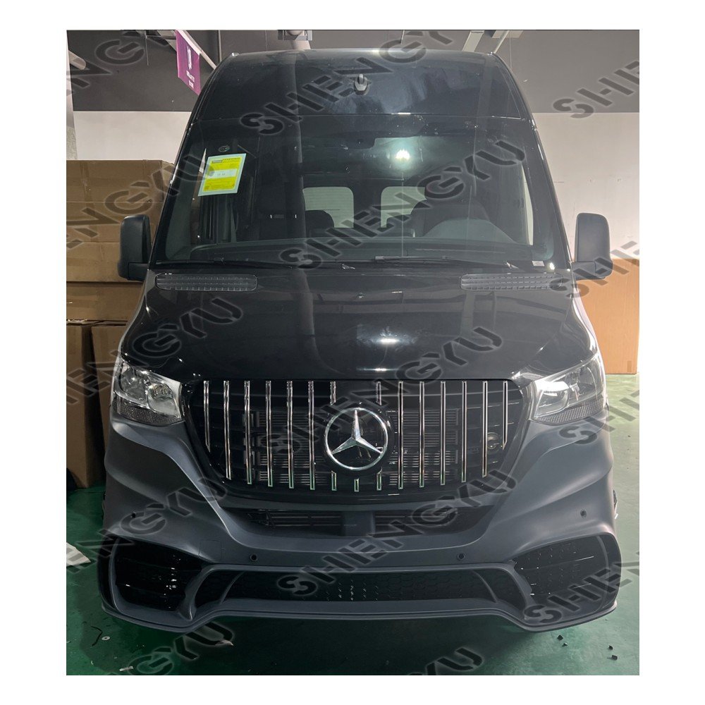 Auto Body System for Mercedes Benz Sprinter W906 W907 W910 2018-2020 Upgrade to GT Style Include Front Bumper with Grille