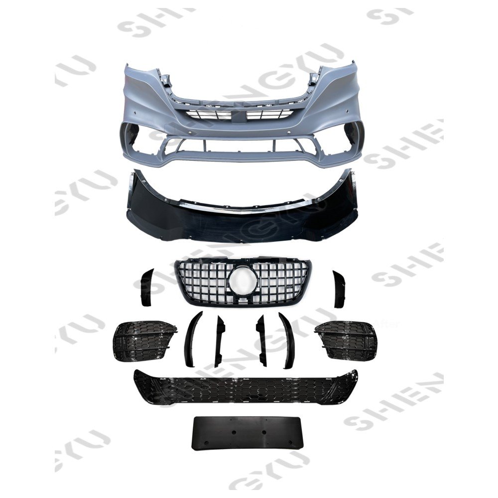 Auto Body System for Mercedes Benz Sprinter W906 W907 W910 2018-2020 Upgrade to GT Style Include Front Bumper with Grille