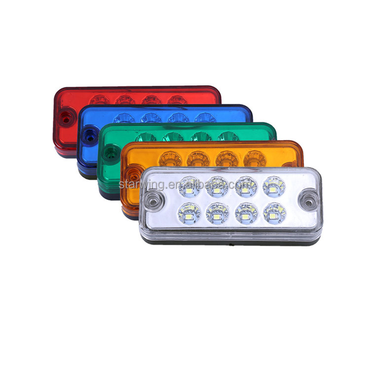 Trailer Truck Bus Side Lights Led 8 LED 12v 24v Red Blue Green White Amber signal Lamp Warranty 1 Year
