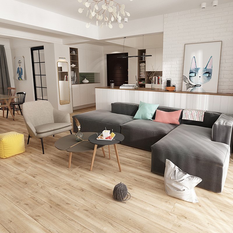 Graceline Vinyl Self Adhesive Waterproof Anti slip Pvc Roof Floor Tile Plastic Flooring Living Room Flooring