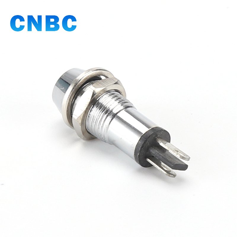 Factory Selling Metal Red Green Yellow 12v 24v Concave Head 220v Led Indicator Light Signal Lamp With Pins