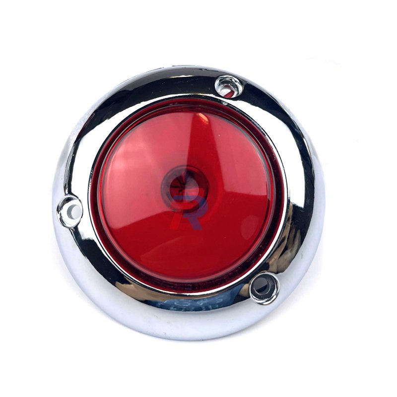 OEM ODM Round 9 LEDs Stop Tail Turn Light Rear Turn Brake Lamp for Truck Trailer Bus RV With Chrome Plating Housing 10-30V DC