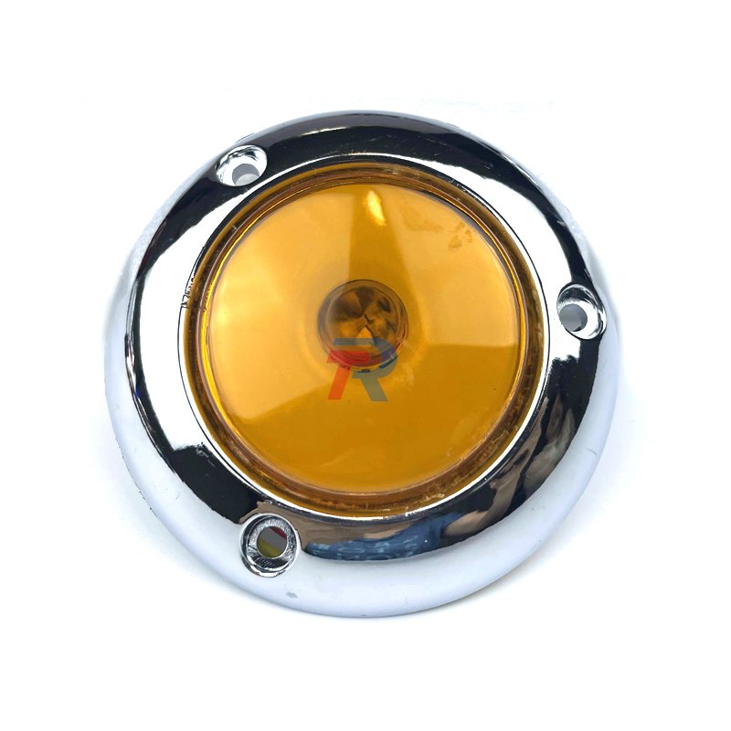 OEM ODM Round 9 LEDs Stop Tail Turn Light Rear Turn Brake Lamp for Truck Trailer Bus RV With Chrome Plating Housing 10-30V DC