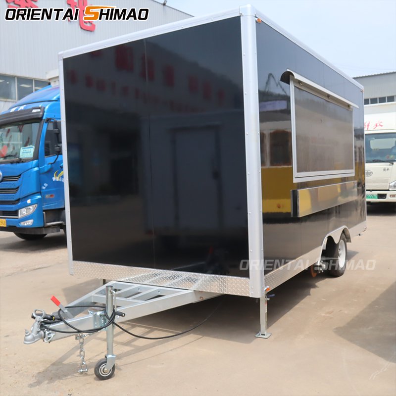 Chinese Concession Street Mobile Food Truck air Conditioner Retro Fast Food Grilling Cart Hot Dog Trailer for Sale