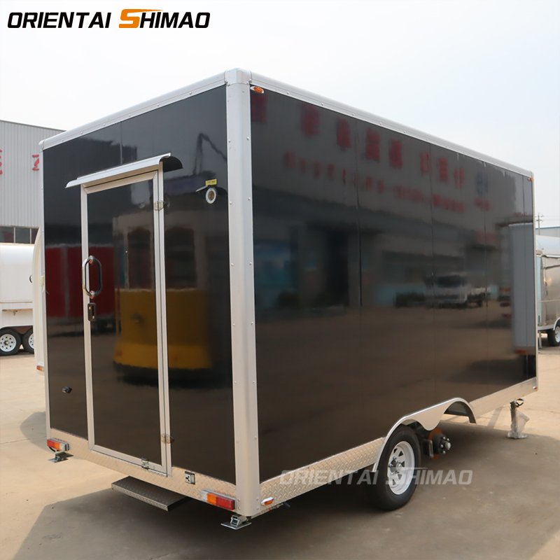 Chinese Concession Street Mobile Food Truck air Conditioner Retro Fast Food Grilling Cart Hot Dog Trailer for Sale