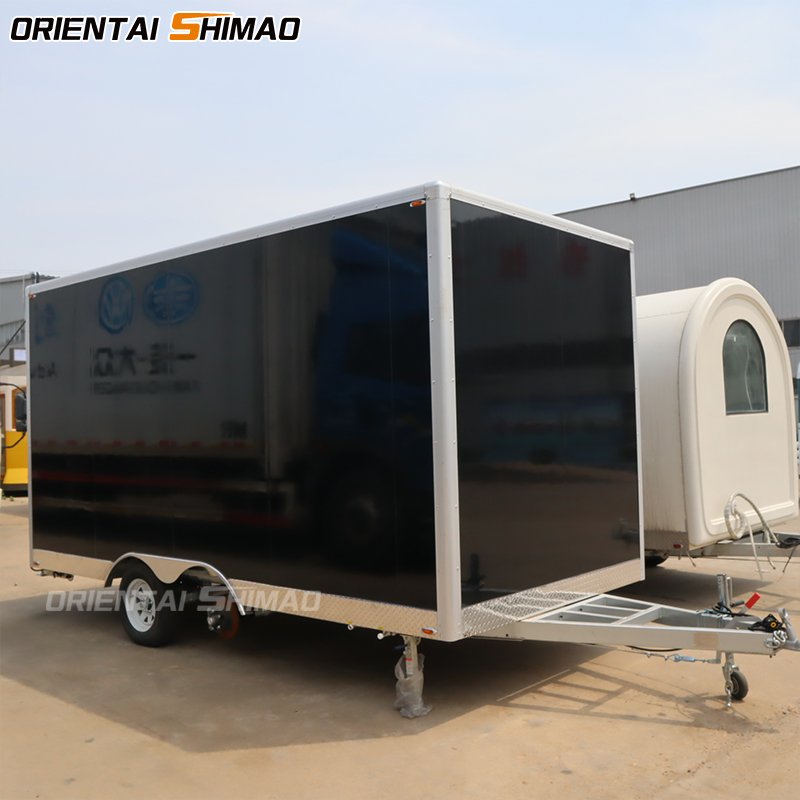 Chinese Concession Street Mobile Food Truck air Conditioner Retro Fast Food Grilling Cart Hot Dog Trailer for Sale