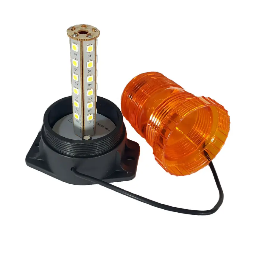 Led Strobe Light Flexible Base Rooftop Pipe Mount Hazard Traffic Lamp 15W Flash Emergency Warning Light Safety Lamp