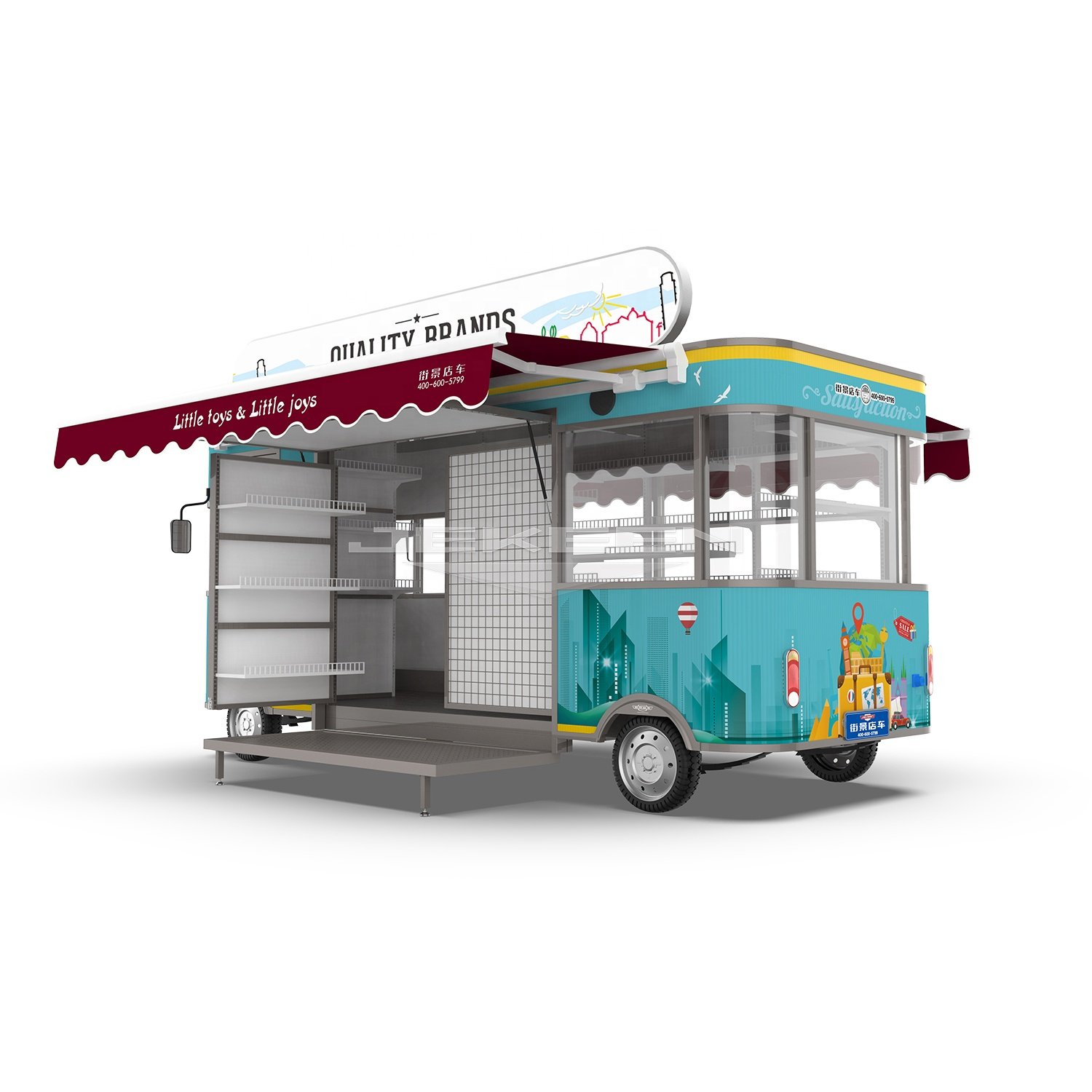 Jekeen BBQ Container Used Food Trucks Customized Fully Equipped Food Truck Manufacturers With Machines for Sale in Sweden