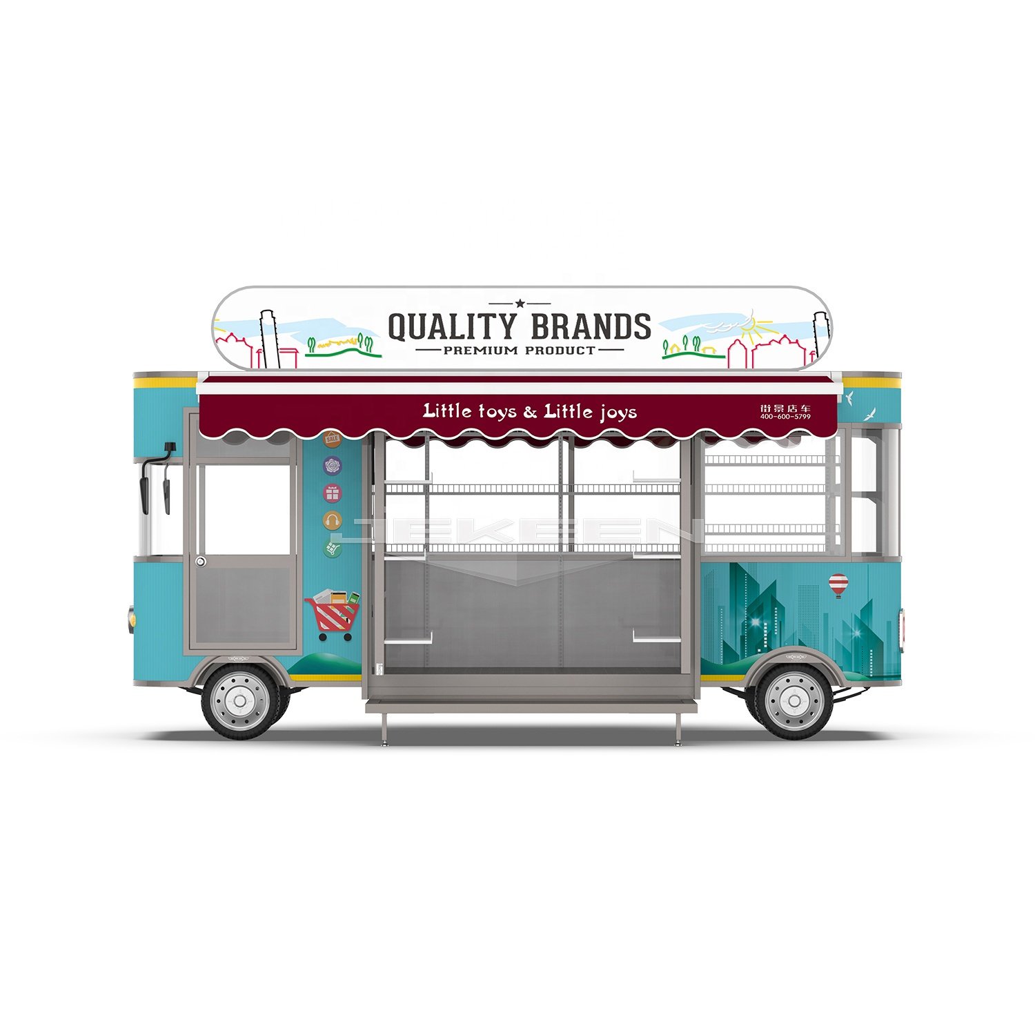 Jekeen BBQ Container Used Food Trucks Customized Fully Equipped Food Truck Manufacturers With Machines for Sale in Sweden