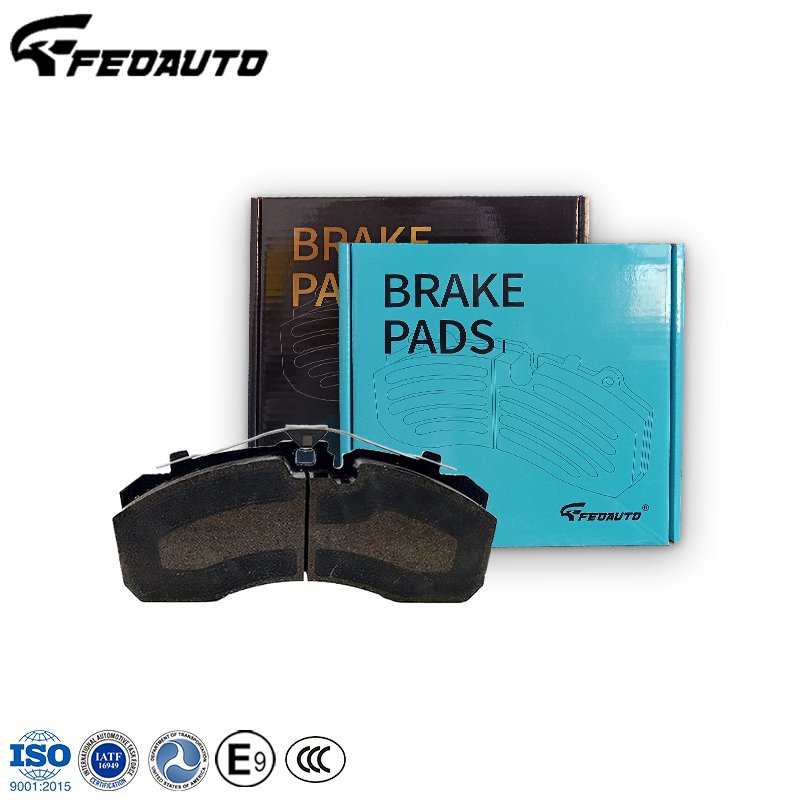High Quality WVA 29087 29253 29252China Feoauto Auto Brake Pad with Emark Used for MB DAF MAN Truck