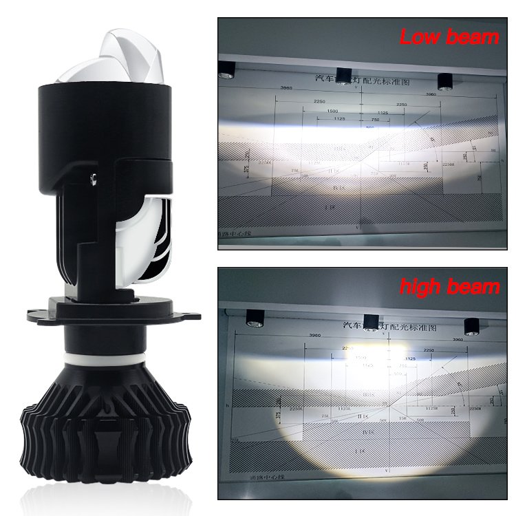Led Headlight Mini Lens Projector H4 120w High Power Focos Led Para Y9s Faro Led H4 Canbus Led Light for Car Motorcycle Bulb