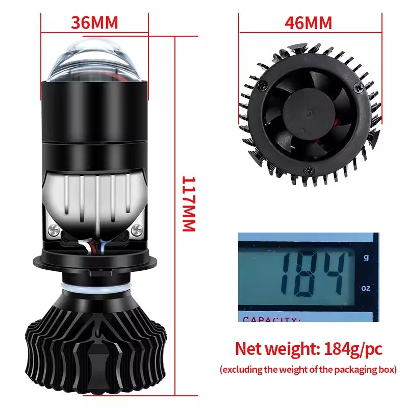 Led Headlight Mini Lens Projector H4 120w High Power Focos Led Para Y9s Faro Led H4 Canbus Led Light for Car Motorcycle Bulb