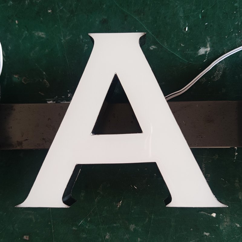Custom 3D Epoxy Resin Channel Letter Sign Acrylic Material With Backlit LED for Outdoor Office Lobby Company Logo