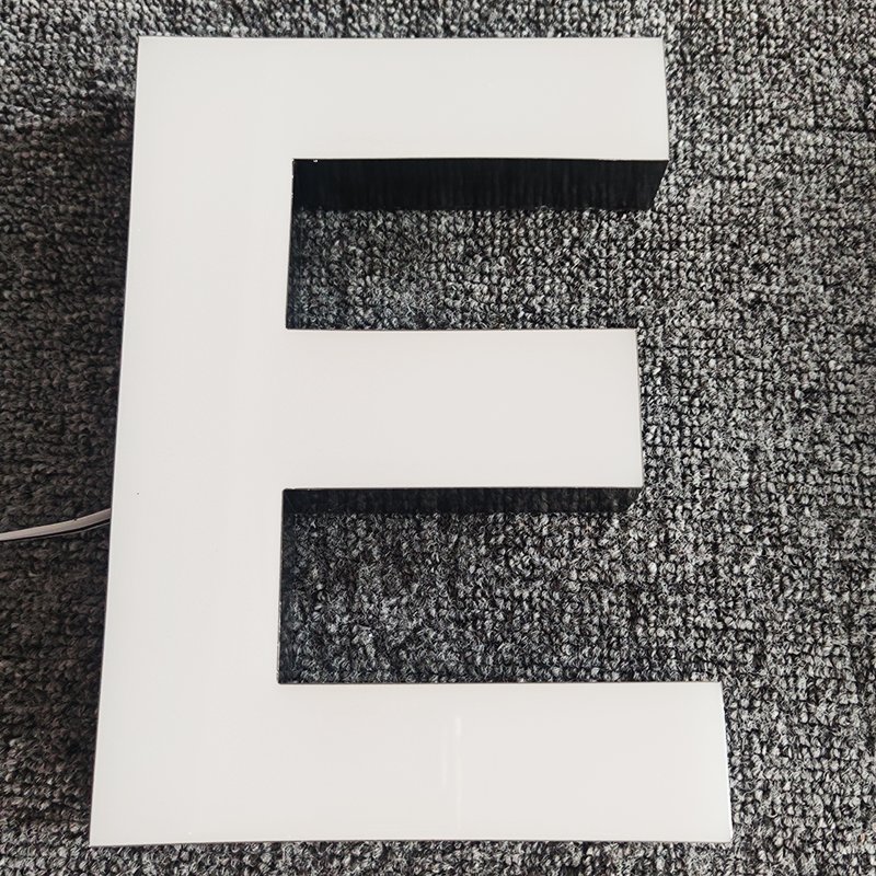 Custom 3D Epoxy Resin Channel Letter Sign Acrylic Material With Backlit LED for Outdoor Office Lobby Company Logo