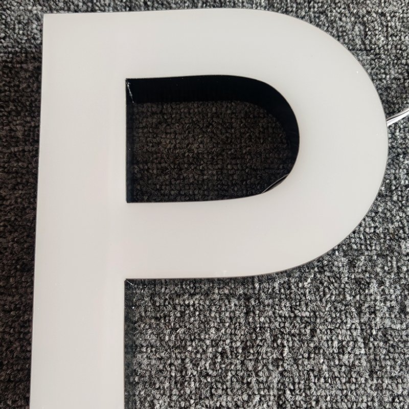 Custom 3D Epoxy Resin Channel Letter Sign Acrylic Material With Backlit LED for Outdoor Office Lobby Company Logo