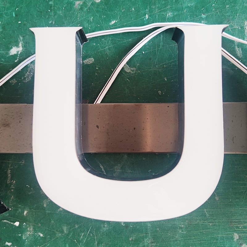 Custom 3D Epoxy Resin Channel Letter Sign Acrylic Material With Backlit LED for Outdoor Office Lobby Company Logo