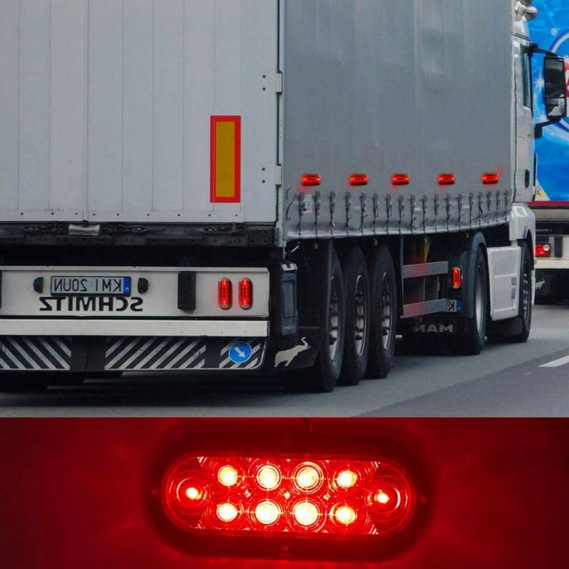 12V 24V 6 Inch 10LED Brake Turn Truck Tail Lights Waterproof Auto Car Light Truck Trailer Lorry Rear Lamp Vehicles Accessories
