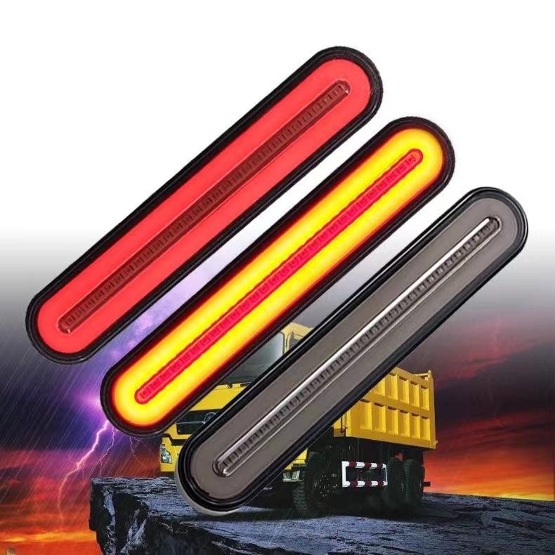 Super Bright 3 in 1 Design 100LEDs Led Truck Brake Taillight Flowing Truck Turn Signal Side Marker Light Truck Led Tail Lights