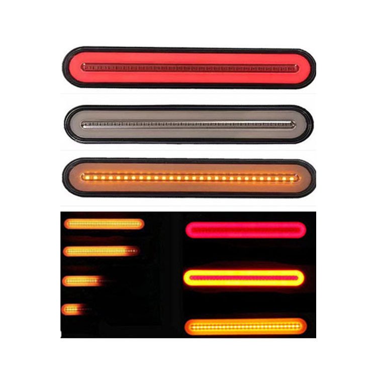 Super Bright 3 in 1 Design 100LEDs Led Truck Brake Taillight Flowing Truck Turn Signal Side Marker Light Truck Led Tail Lights