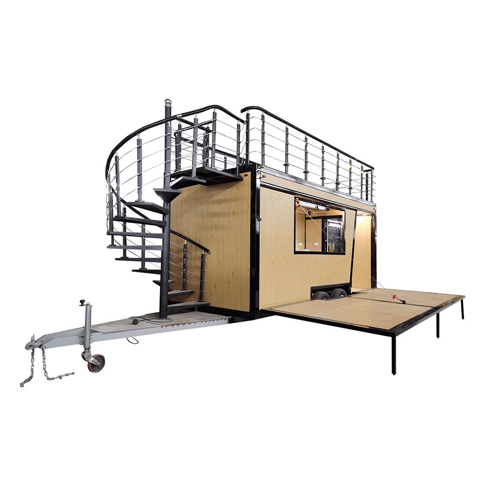 Custom Mobile Two Story Double Decker Food Trailer Concession Stage Trailer With Kitchen Equipment All Purpose