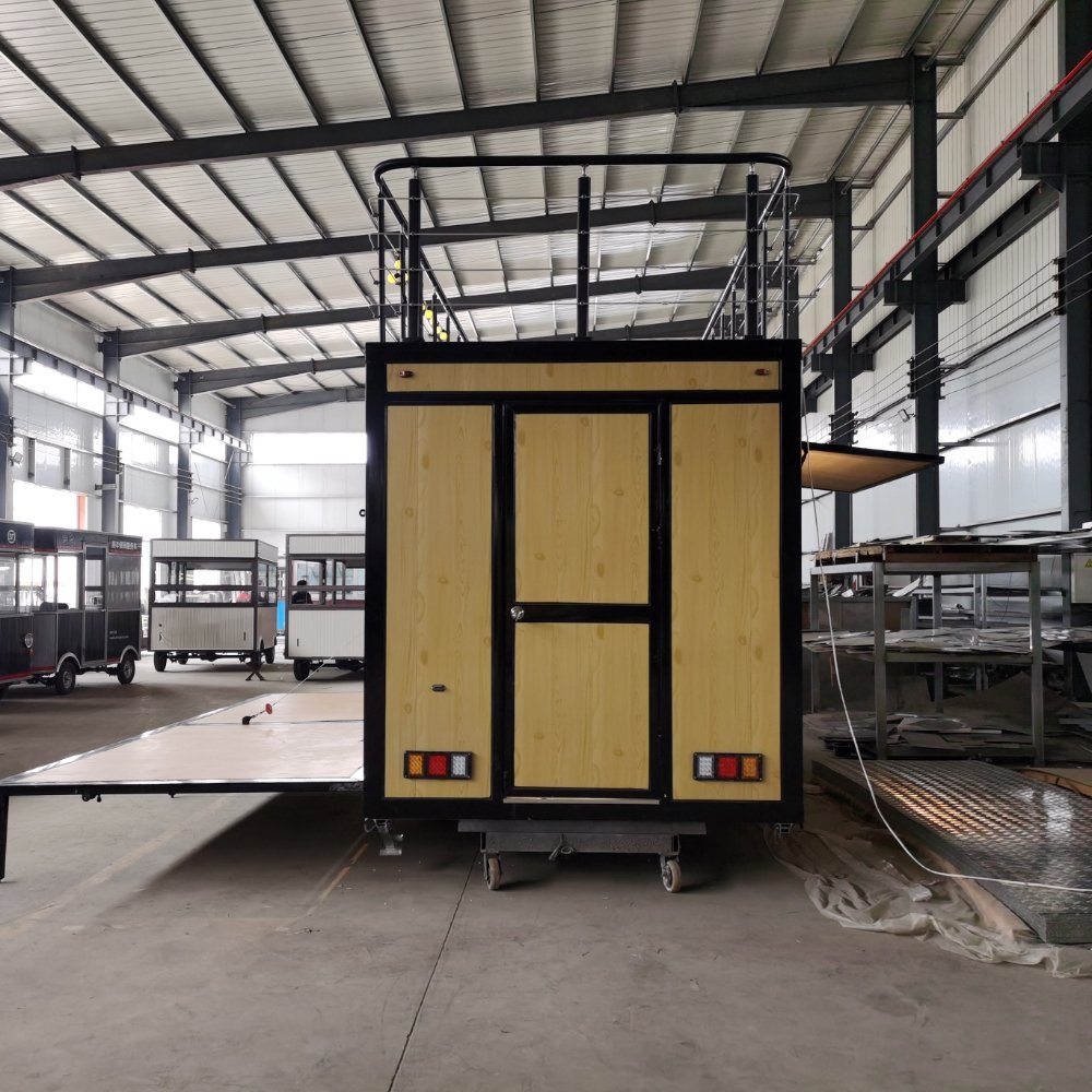 Custom Mobile Two Story Double Decker Food Trailer Concession Stage Trailer With Kitchen Equipment All Purpose