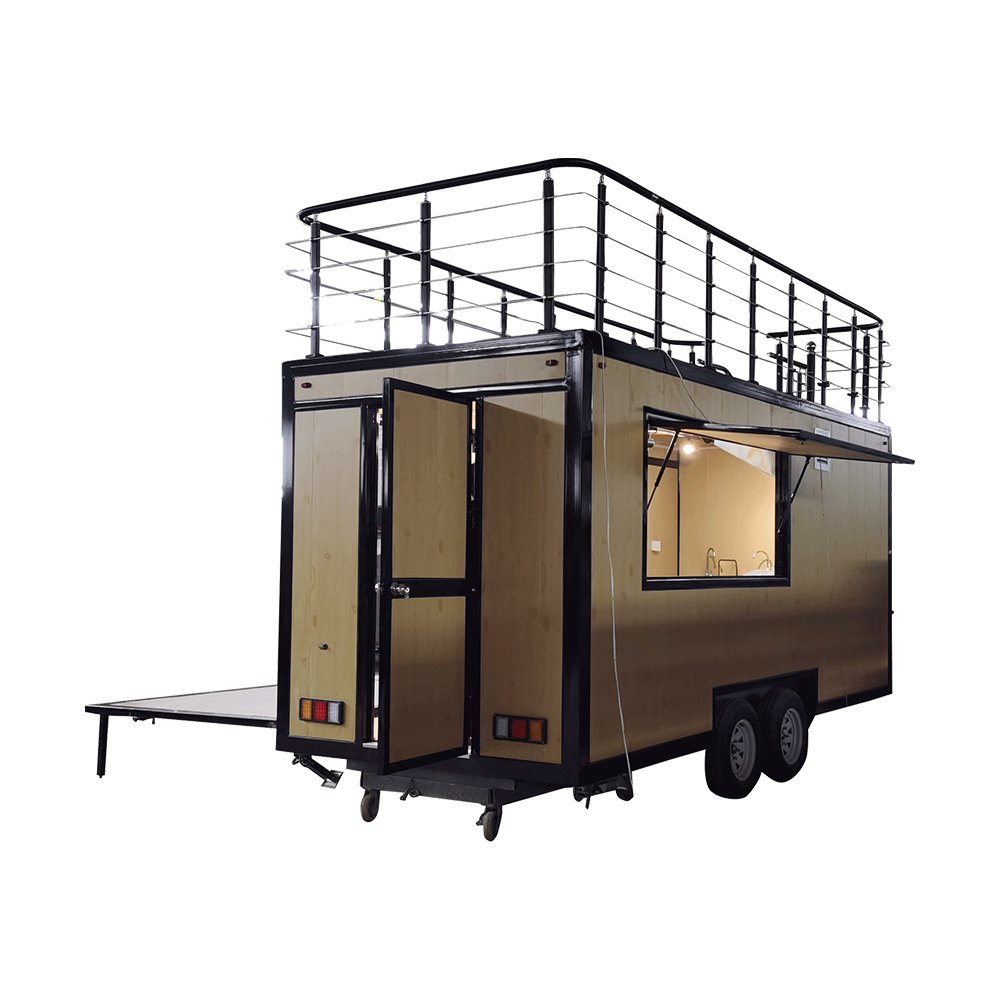 Custom Mobile Two Story Double Decker Food Trailer Concession Stage Trailer With Kitchen Equipment All Purpose