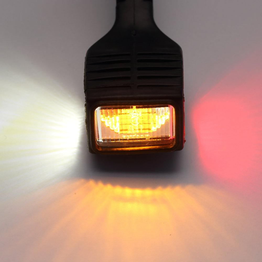 10-30V LED Amber Red White Side Marker Turn Light for Truck Trailer Bus caravan with E4 100% Waterproof SAE/DOT