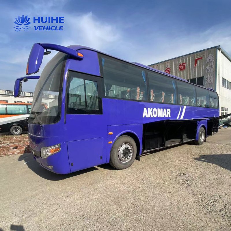 Luxury 60-Seater Coach Bus Weichai Engine Diesel Fuel Manual D'occasion Design for Africa Used Buses Competitive Prices