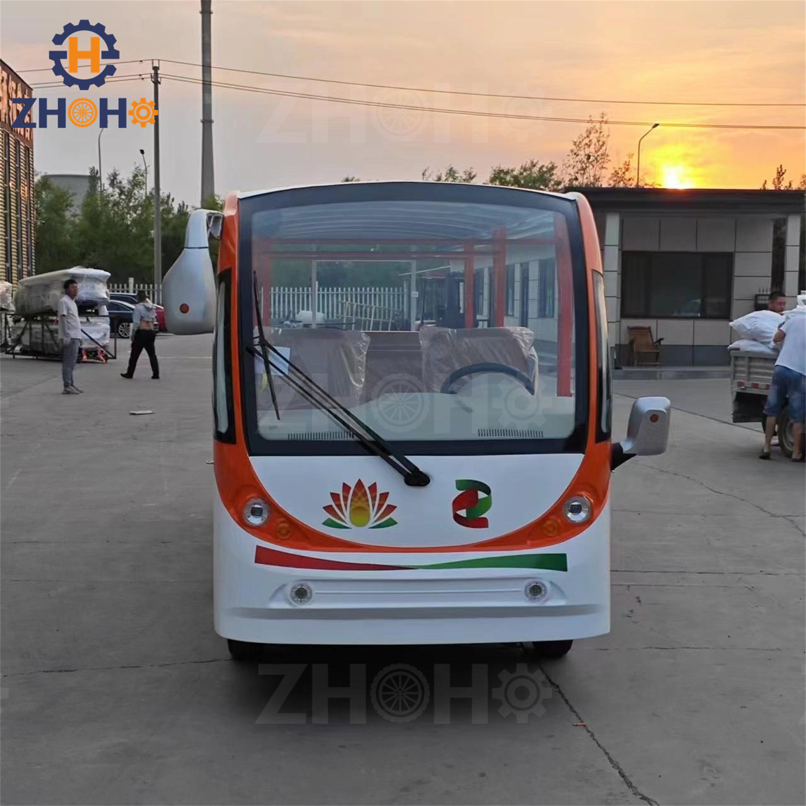 CE 14 Seater Cheap Holiday Bus Tour Shuttle Electric Sightseeing Bus With Door